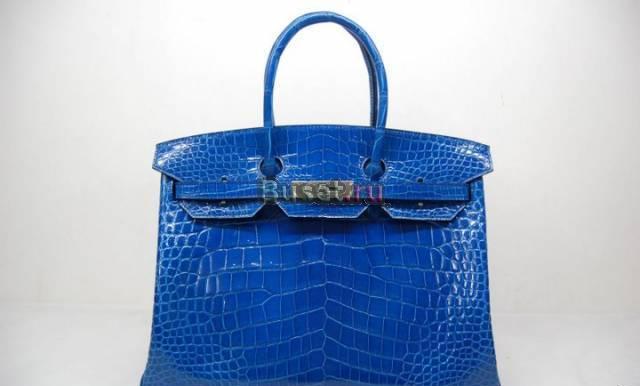 Hermes Birkin синий крокодил сумка в Москве Москва