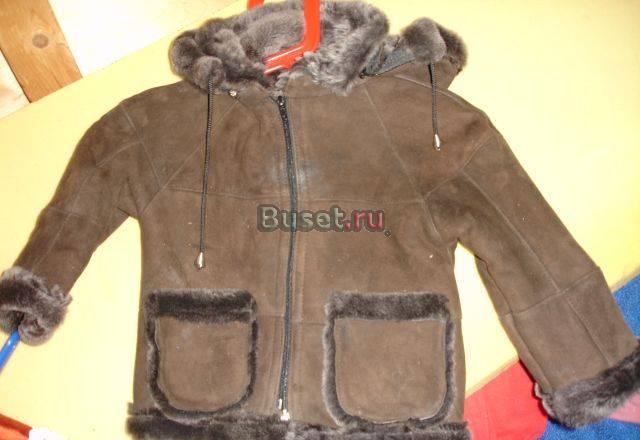 куртку детскую дубленка на 3-5 лет, с капюшоном Москва