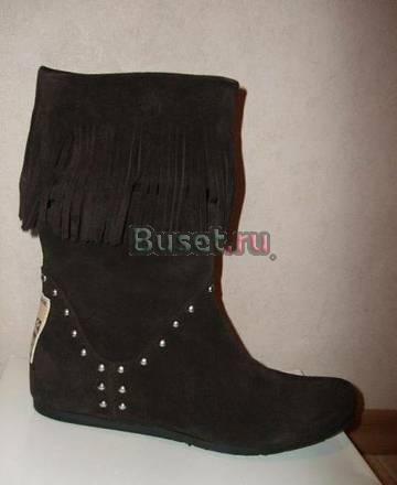 Замшевые сапоги без каблука 37-37,5 р-р Москва