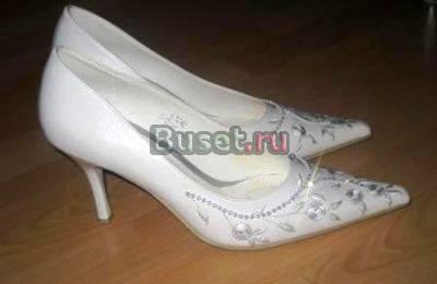 Белоснежные свадебные туфельки Санкт-Петербург