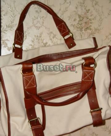 Сумка кожа+лен Москва