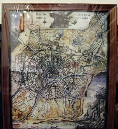 Постер "Карта Москвы 1789 г." в раме  50х60 Москва