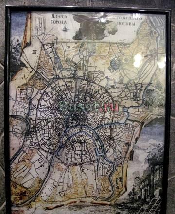 Постер "Карта Москвы 1789 г." в раме Москва