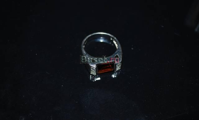 Кольцо 925пр Раухтопаз и иск.брил Москва