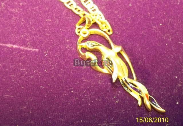 Золотая птица с эмалью и бриллиантами Москва