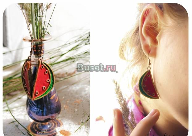 Серьги - арбузная сладость Москва