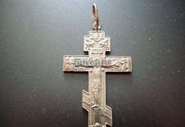 Крестик серебряный (не ношеный/новый) Москва