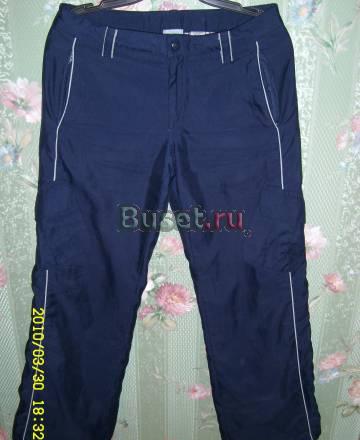 Синие спортивные брюки из плащёвки Москва