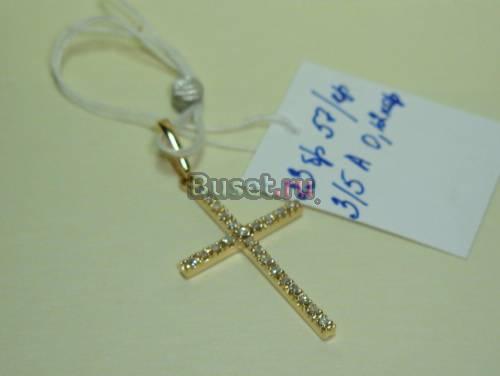 Золотой крест с бриллиантами Москва