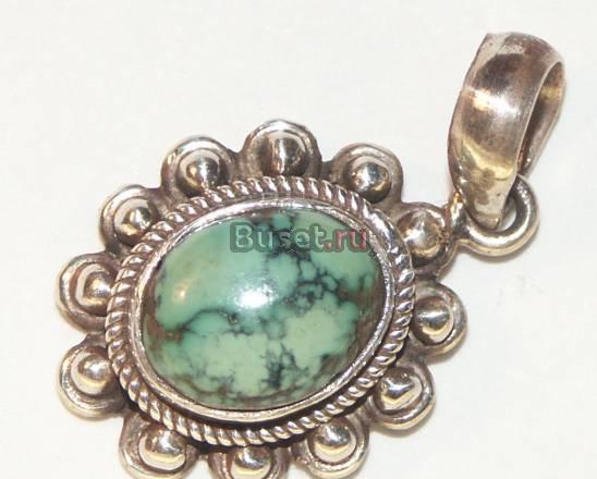 Подвеска  серебро с бирюзой, Непал Москва