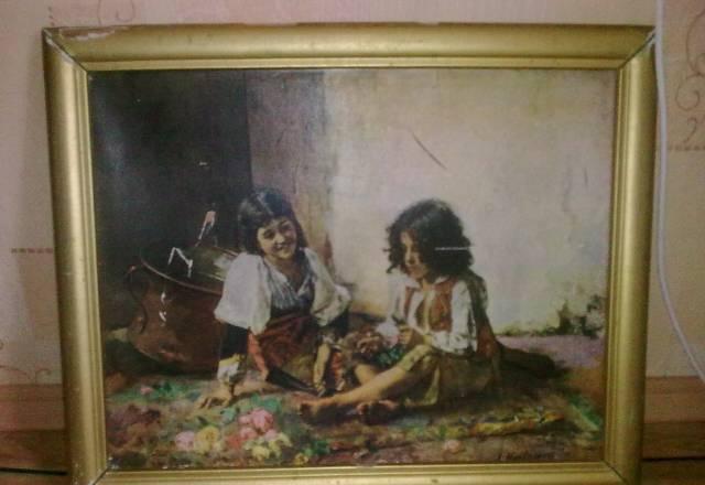 Картина а.а.Харламов "Итальянские дети"1877 Москва