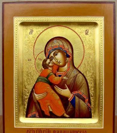 Икона Владимирская богоматерь, Палех Москва
