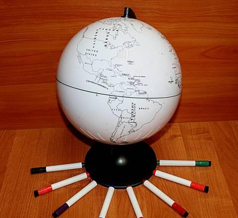 Глобус путешественника D-28 см (Раскраска) Москва