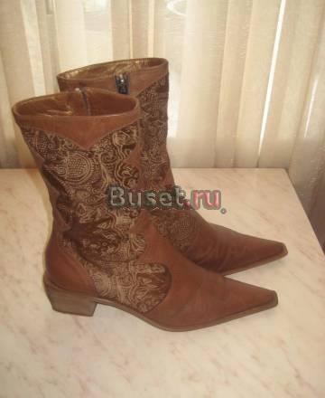 Сапожки  итальянские кожаные Москва