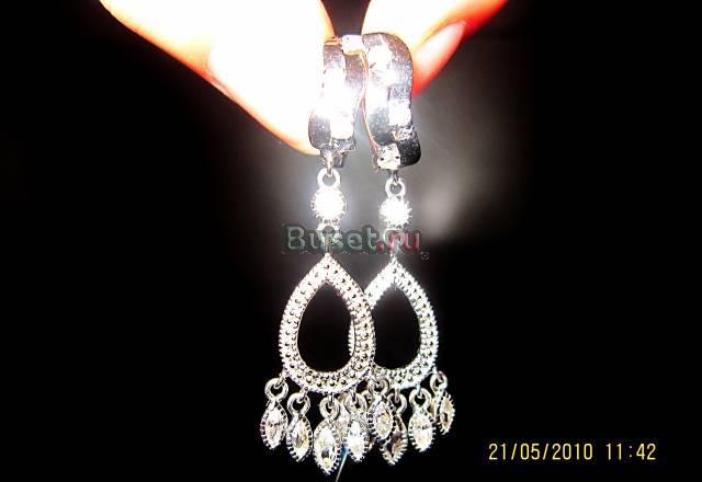 Серебряные Серьги с Фианитами Москва