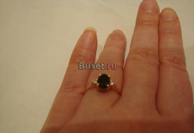Золотое кольцо природ сапфир и бриллианты Москва