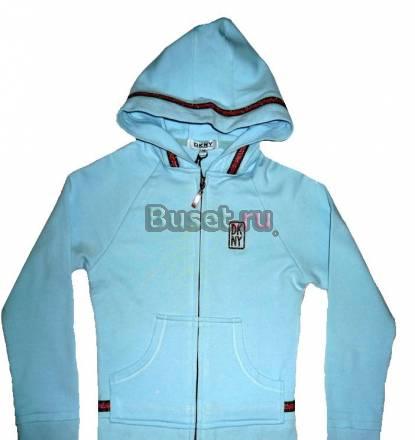 Голубые толстовки dkny с вышивкой на спине (цветы) Москва
