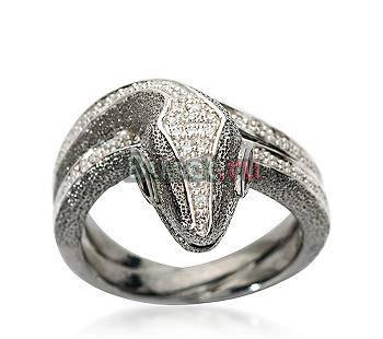 Серебряное кольцо-змейка-гранаты,бриллианты Москва