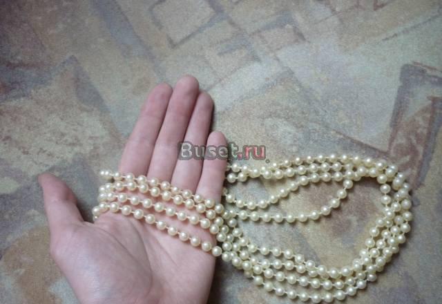 Бусы сделанные под жемчуг Москва