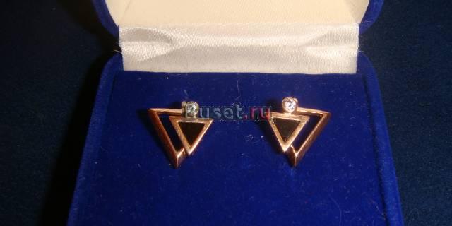Серьги золото 585 проба Москва