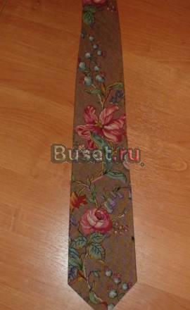 Галстук Ralph Lauren - лен лён - США - цветы Москва