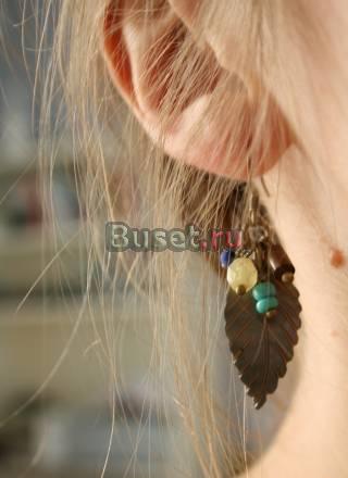 Сережки листики Москва