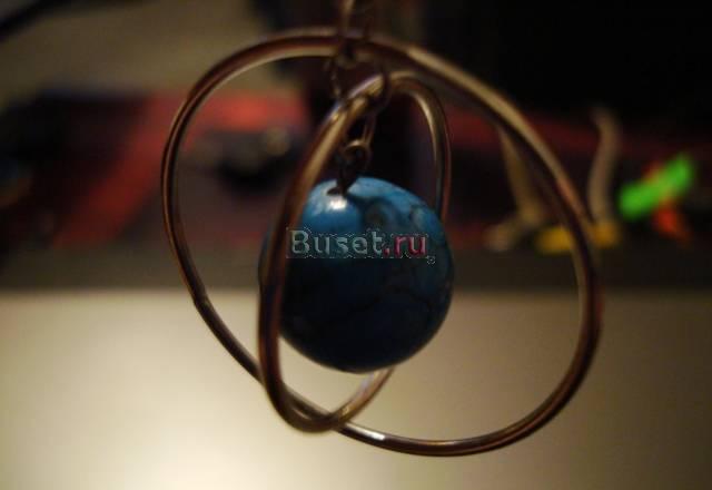 Серьги с бирюзовыми бусинами Москва