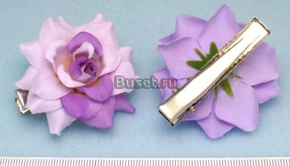 Заколка зажим для волос роза Москва