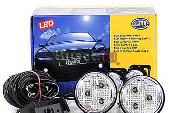 Круглые светодиодные фары Хелла, 90мм Москва