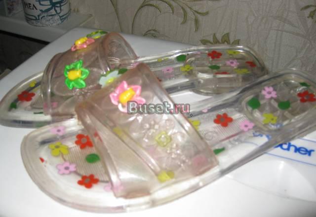 Шлепанцы на девочку прозрачные 19см Санкт-Петербург