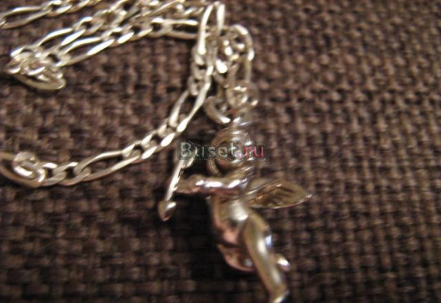 Из серебраангелочек на цепочке,брослет Москва