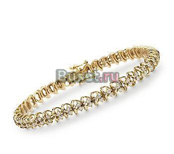 Серебряный браслет-бриллианты 3 карата Москва