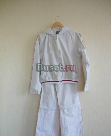 Спортивный женский костюм (белый)+ветровка Москва