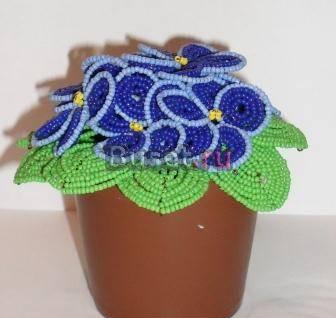 Фиалки из бисера Новосибирск