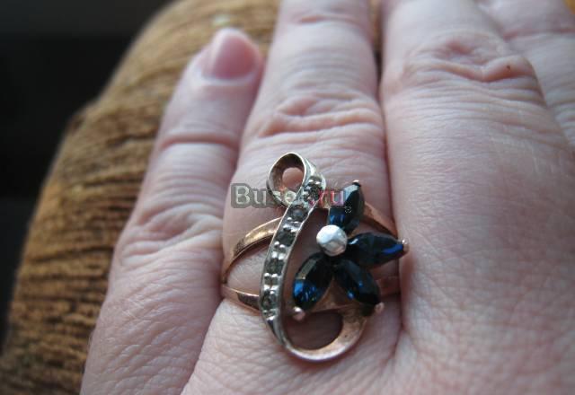 Колечко Ключ из серебра с позолотой Москва