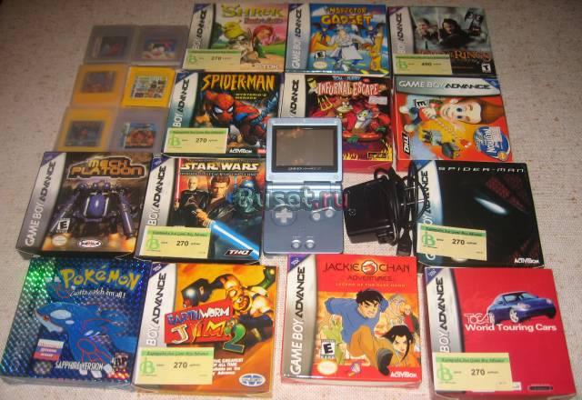 Game Boy Advance  SP +20 картриджей за 2 000 р Москва