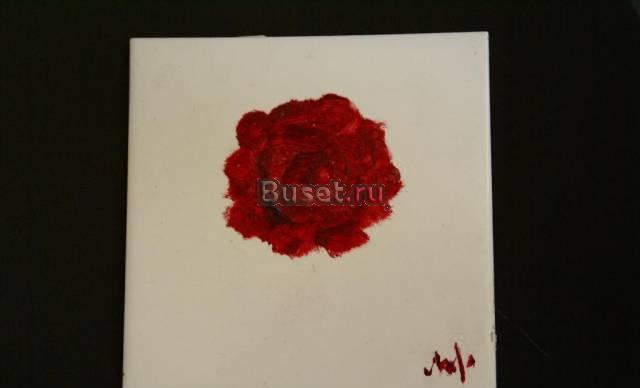 Рисунок на плитке"цветок" масло Москва