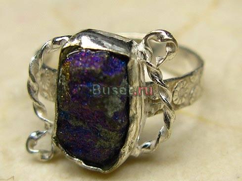 Кольцо друза титана р-р 18,75 серебро 925 Москва