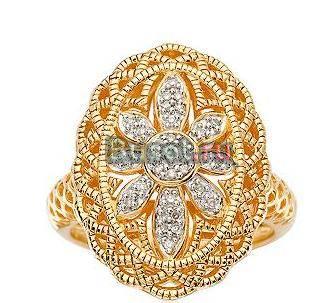 Серебряное кольцо-бриллианты 0,10 карата Москва