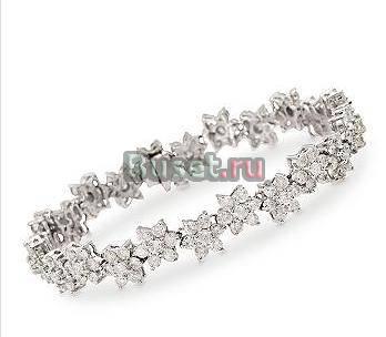 Золотой браслет-бриллианты 10 карат Москва