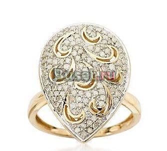 Золотое кольцо-бриллианты 0,50 карата Москва