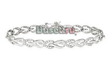 Серебряный браслет-бриллианты 1 карат Москва