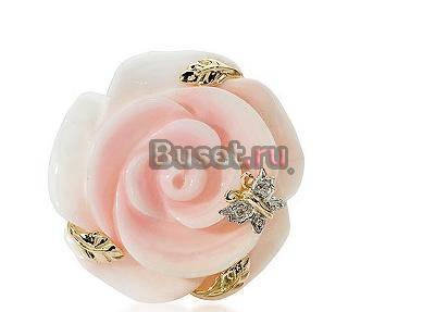 Комплект- кольцо,серьги-перламутр,бриллианты Москва