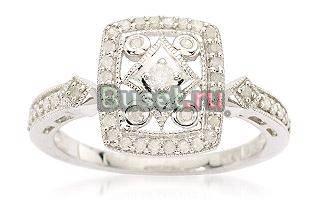 Серебряное кольцо-бриллианты 0,25 карата Москва