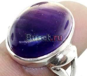 Кольцо Аметист в серебре, р. 17 Москва