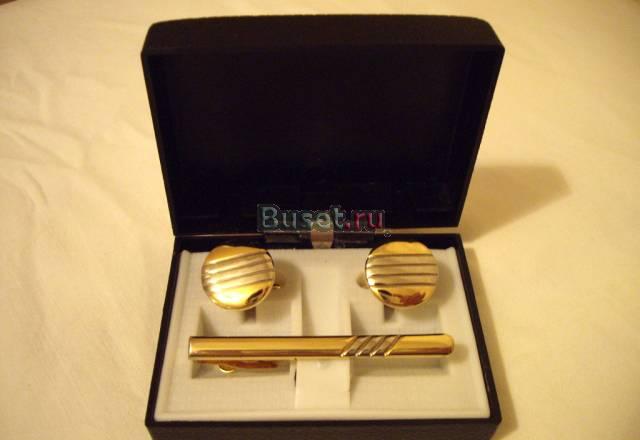 Зажим для галстука + Запонки (в наборе) Москва