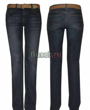 Джинсы женские прямые с кожаным поясом Санкт-Петербург