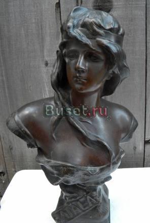 Старинный 1900е Бюст Статуя Девушки atala Франция Москва