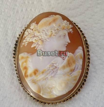 Старинная 19в камея Брошь- Достойна Любого Музея Москва