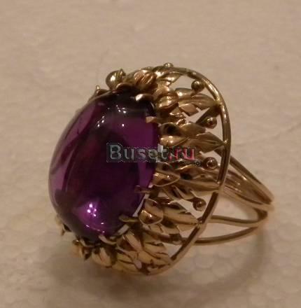 Массивное Кольцо 18К Золото Александрит Эксклюзив Москва